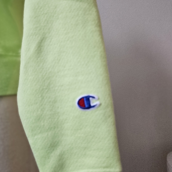 Champion reverse weave neon green sweatshirt size small - Picture 6 of 12